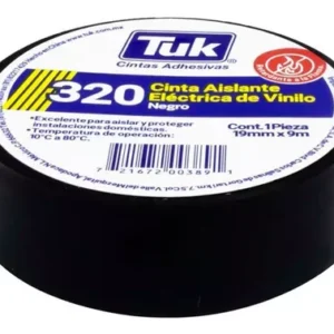 CINTA AISLANTE DE VINILO COLOR NEGRO 10PZS
